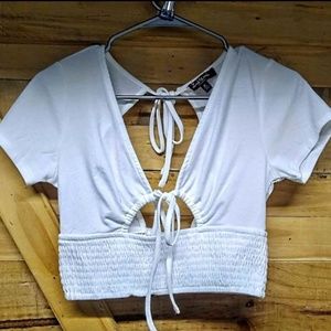 Open Back Keyhole Crop Top